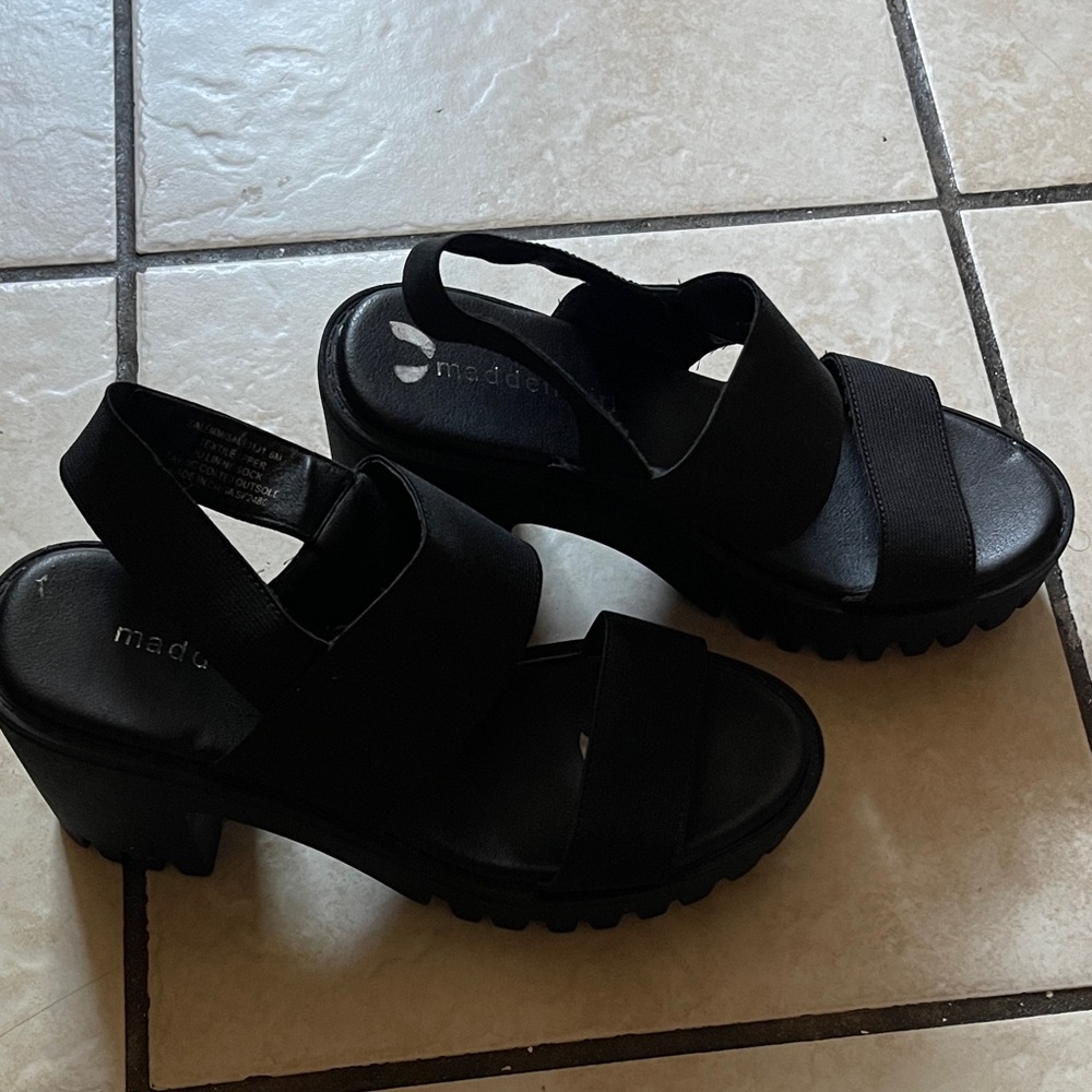 Madden Girl Black Platform Sandals